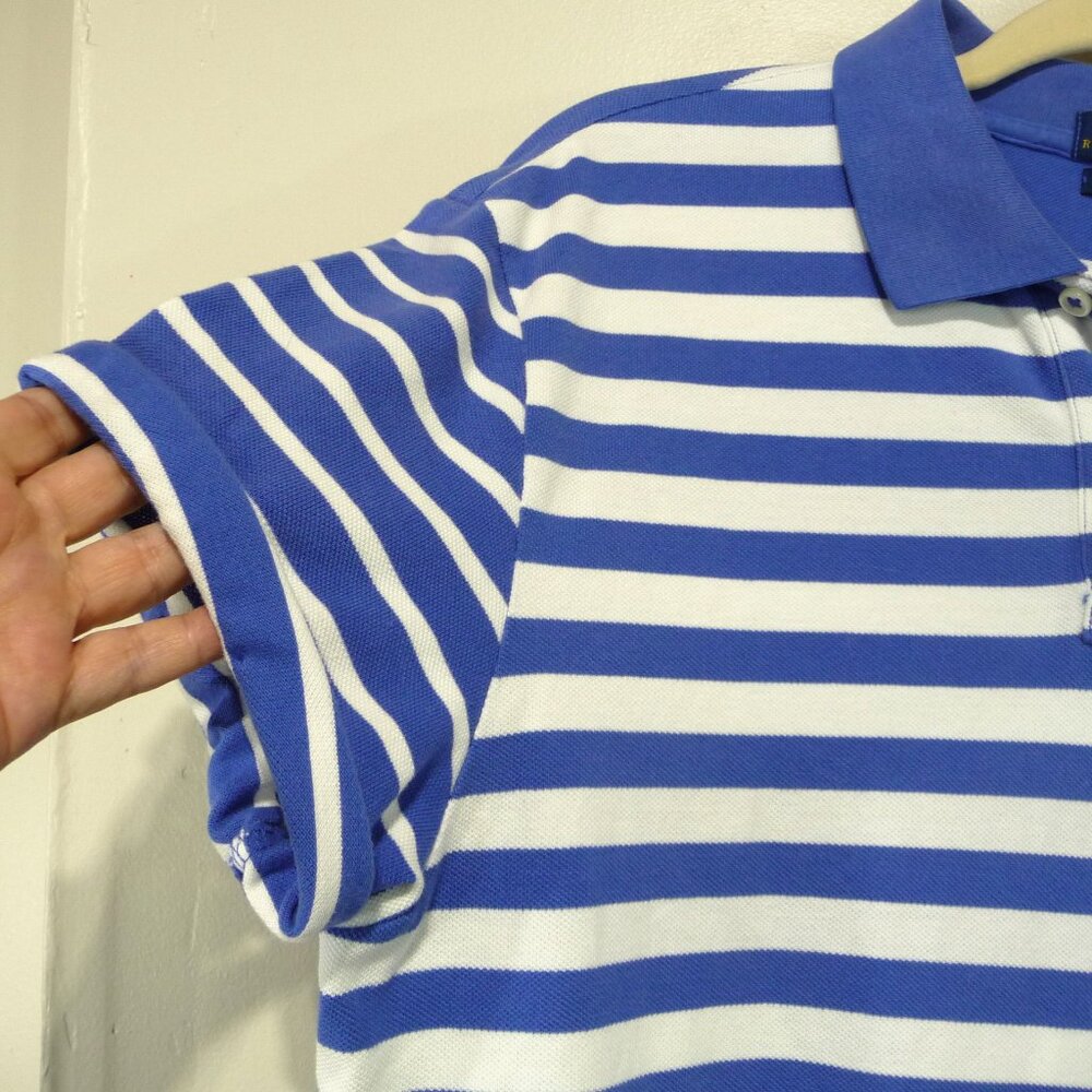Polo Ralph Lauren Boyfriend Polo
Blue/white stripe
Size L
Tunic length - Picture 2 of 6